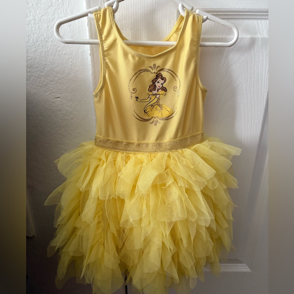 Disney Yellow Belle Tulle Princess Dress Costume